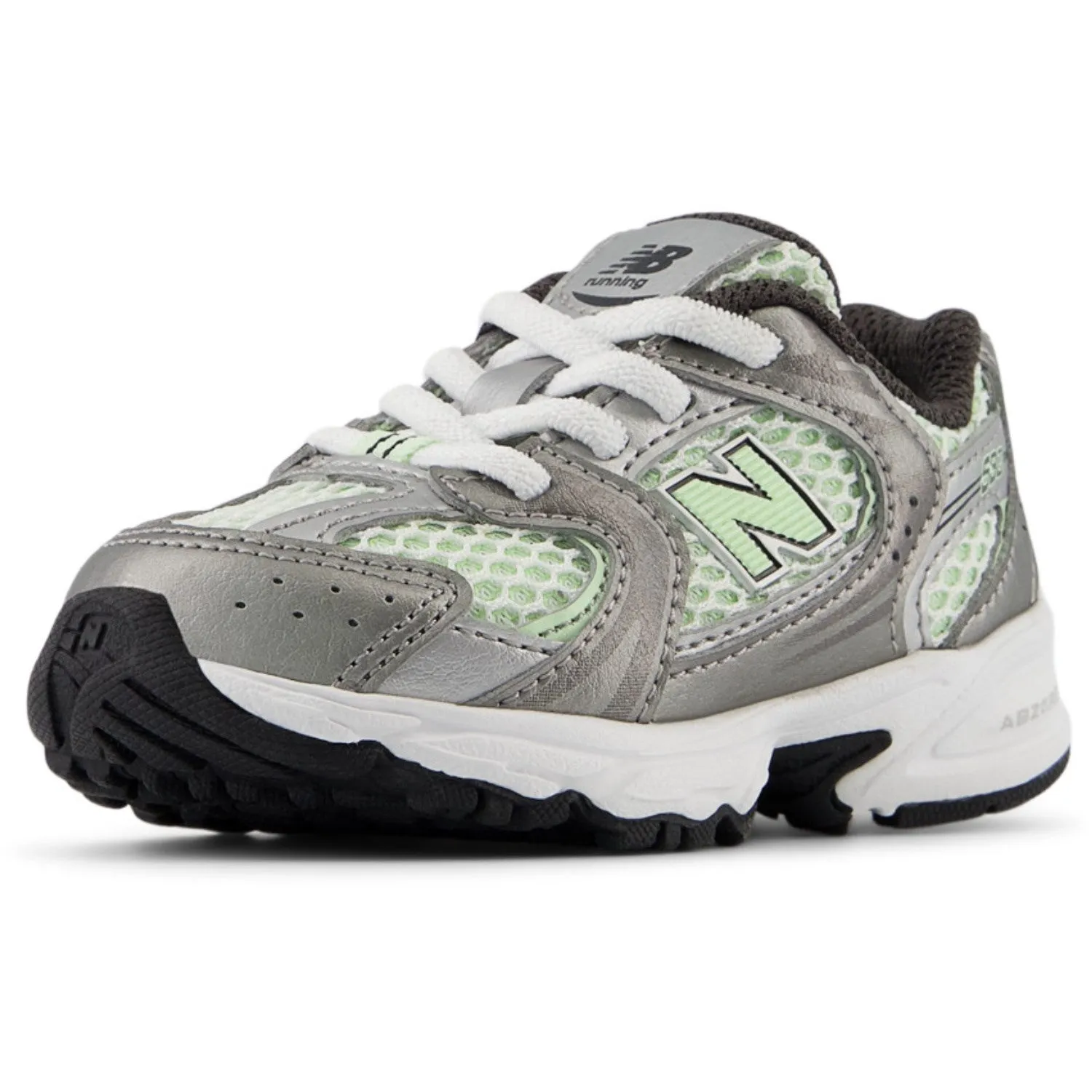 New Balance Dark Silver Metallic New Balance 530 Kids Bungee Lace Babykids_New-Balance