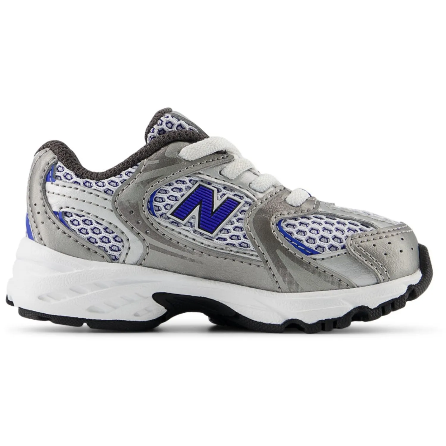 New Balance Dark Silver Metallic New Balance 530 Kids Bungee Lace Babykids_New-Balance