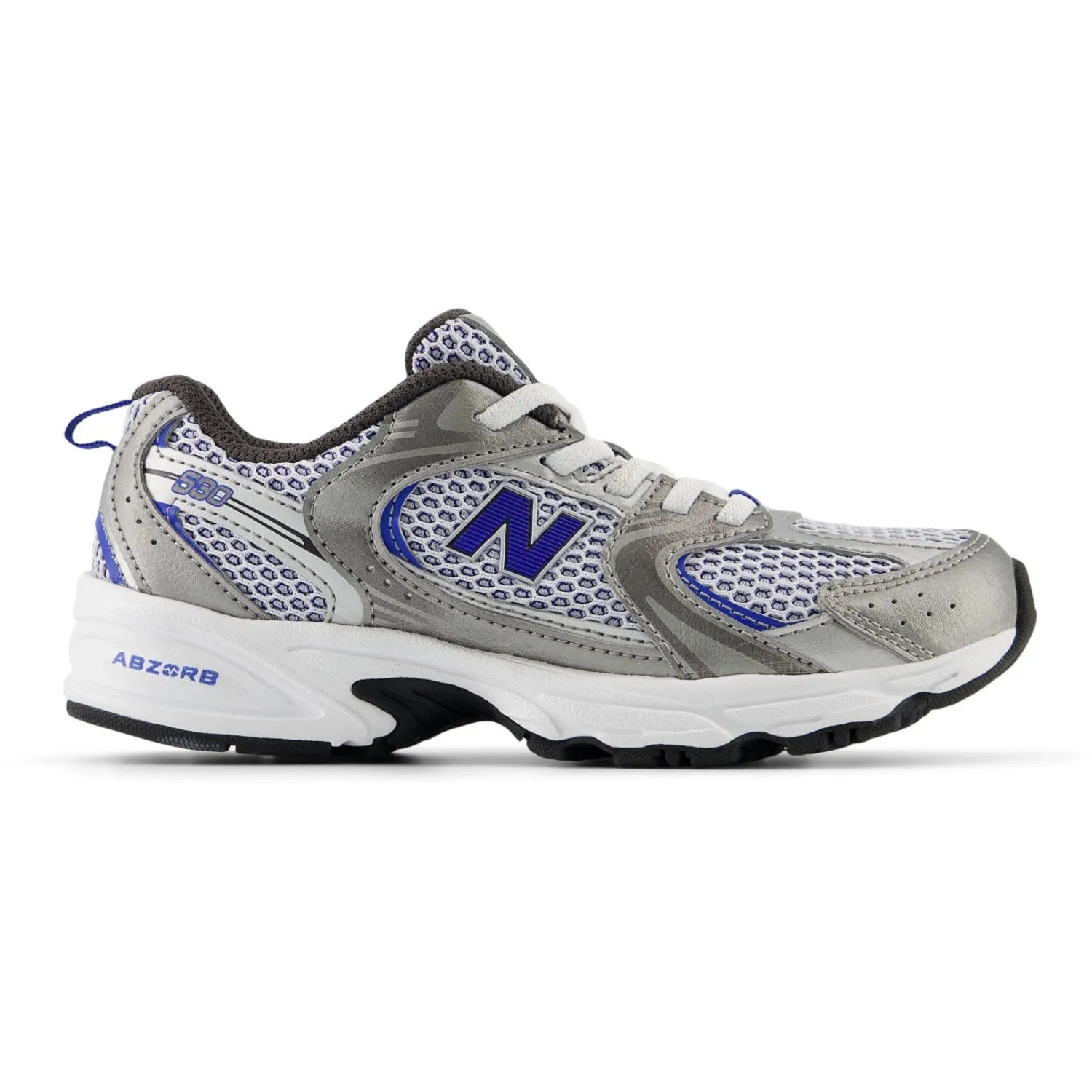 New Balance Dark Silver Metallic New Balance 530 Kids Bungee Lace Babykids_New-Balance
