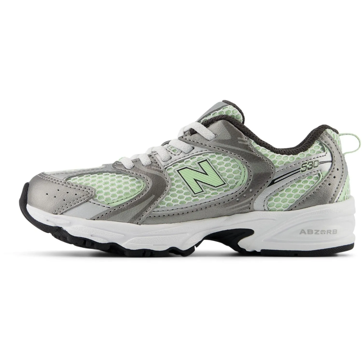 New Balance Dark Silver Metallic New Balance 530 Kids Bungee Lace Babykids_New-Balance