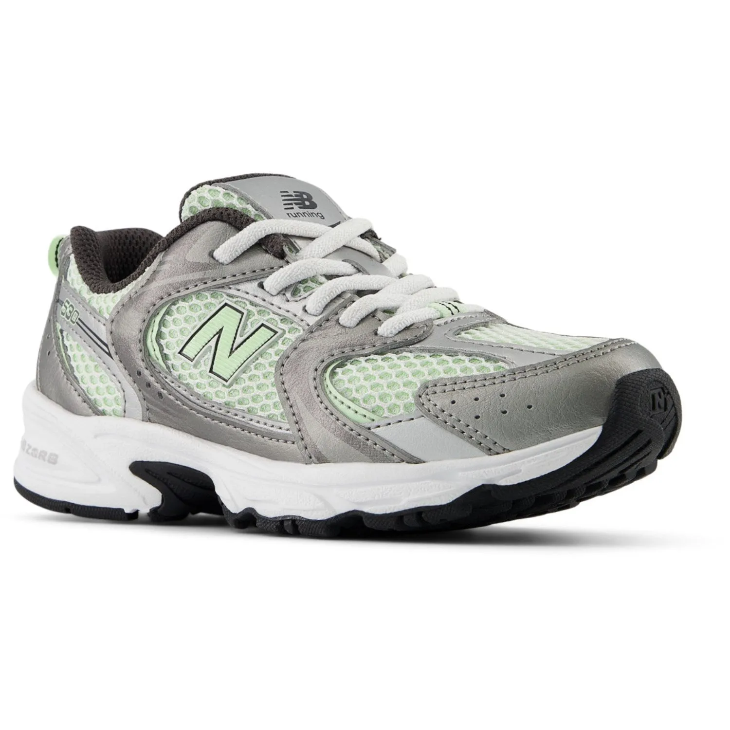 New Balance Dark Silver Metallic New Balance 530 Kids Bungee Lace Babykids_New-Balance