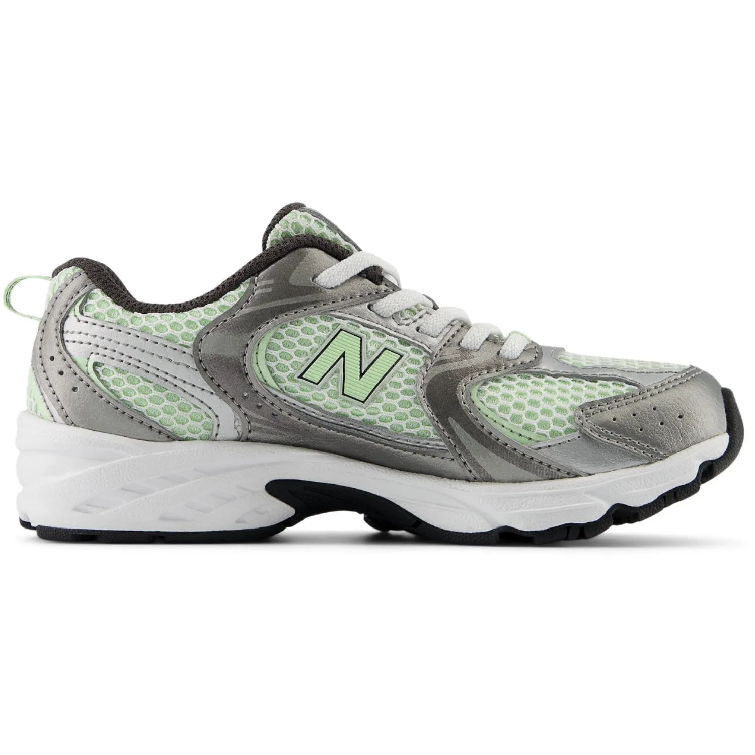 New Balance Dark Silver Metallic New Balance 530 Kids Bungee Lace Babykids_New-Balance