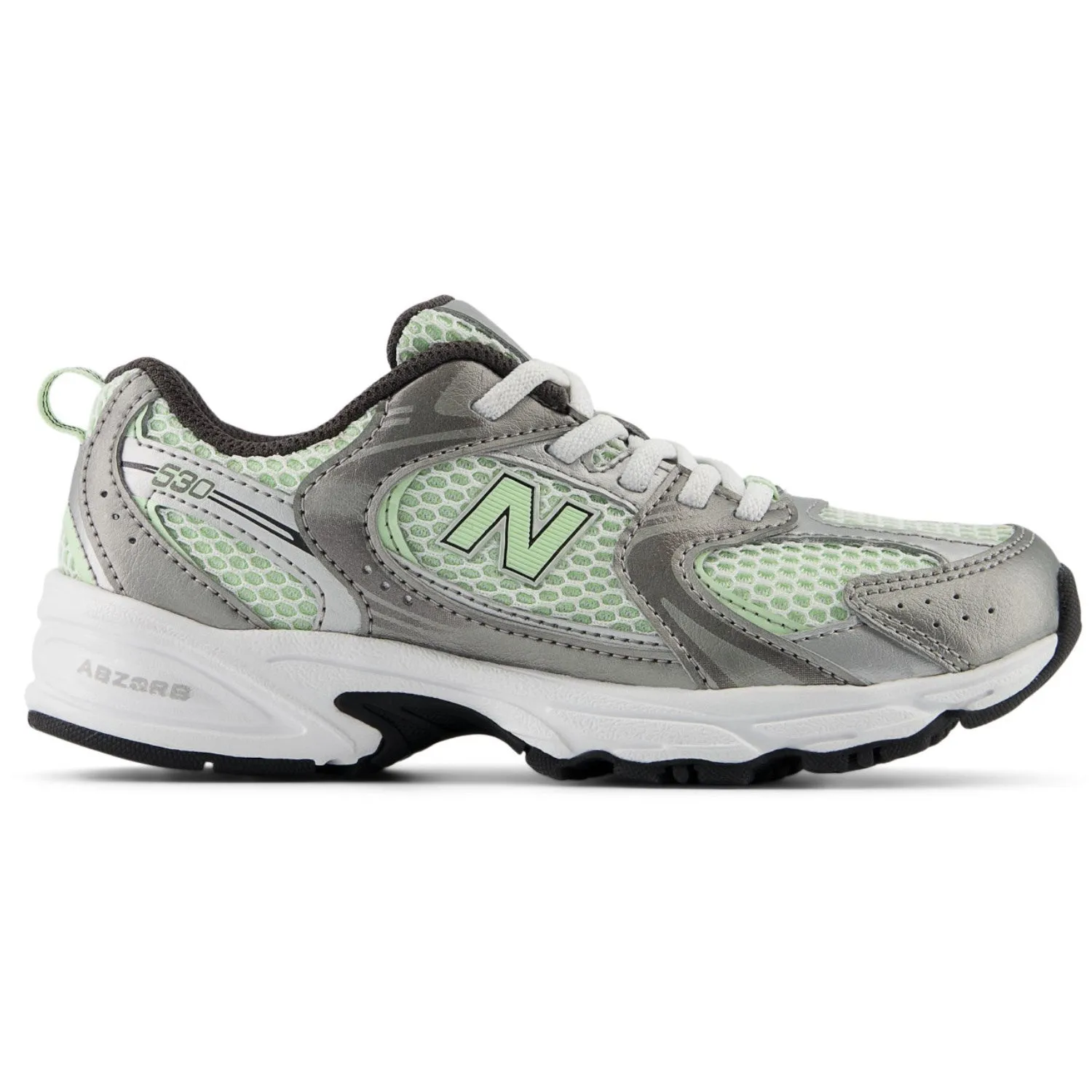 New Balance Dark Silver Metallic New Balance 530 Kids Bungee Lace Babykids_New-Balance
