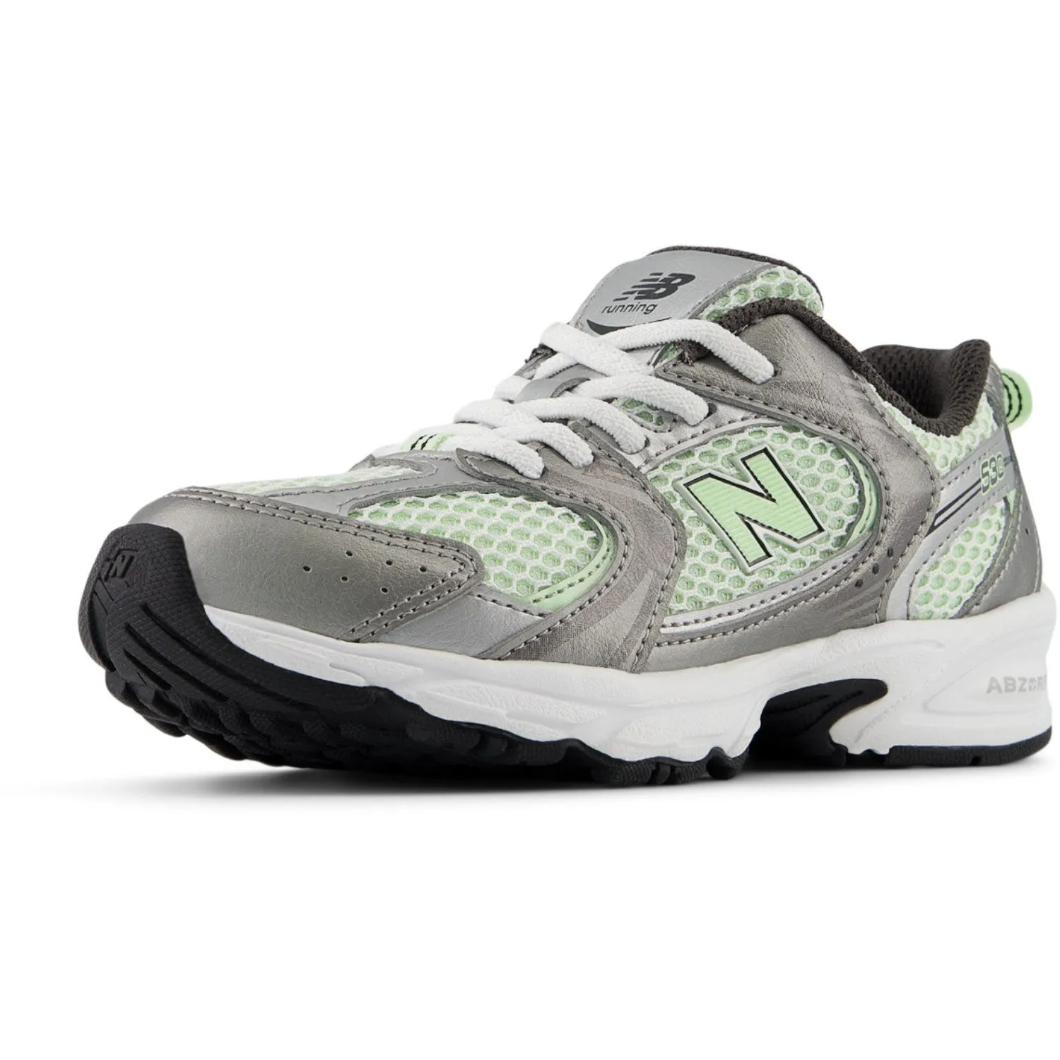 New Balance Dark Silver Metallic New Balance 530 Kids Bungee Lace Babykids_New-Balance