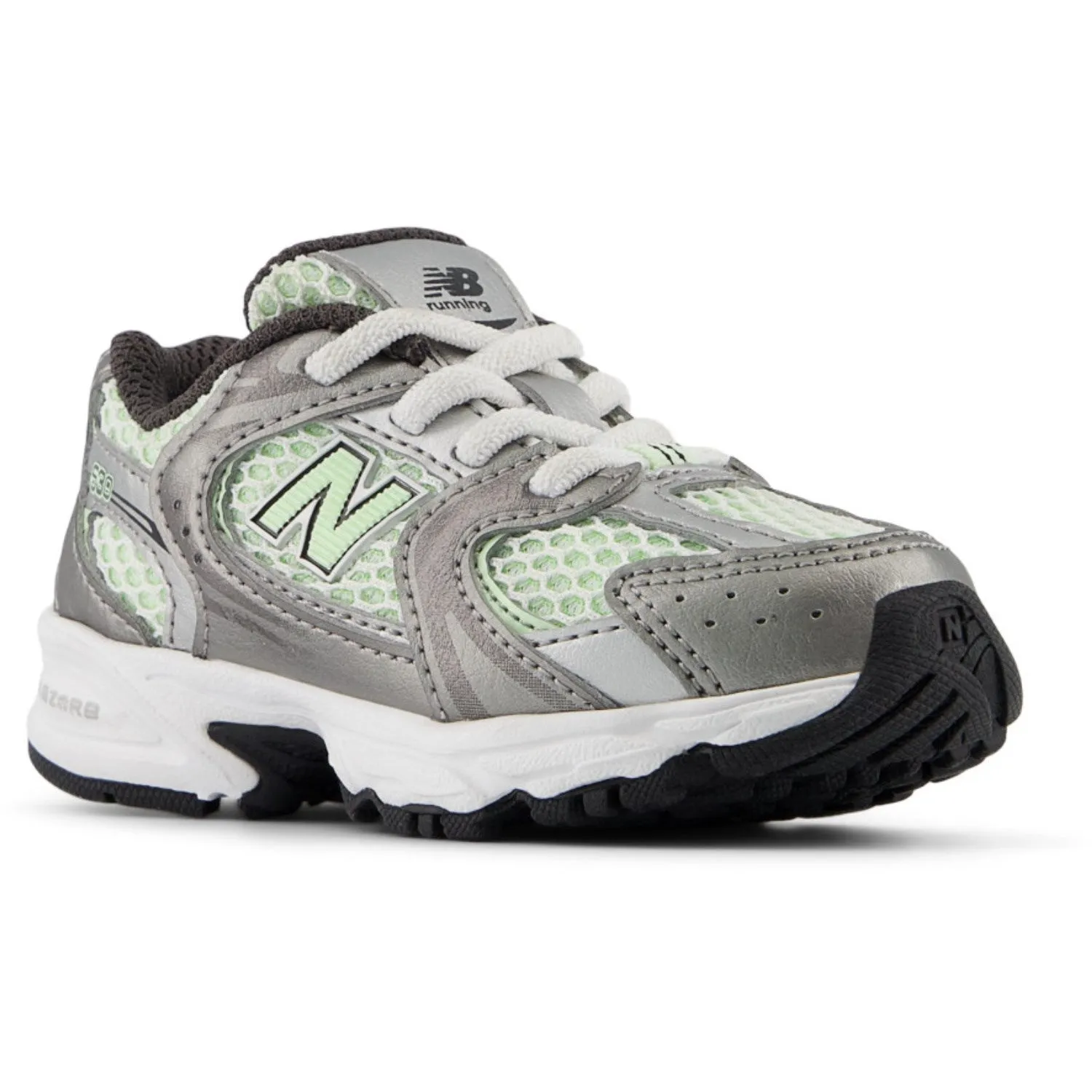 New Balance Dark Silver Metallic New Balance 530 Kids Bungee Lace Babykids_New-Balance