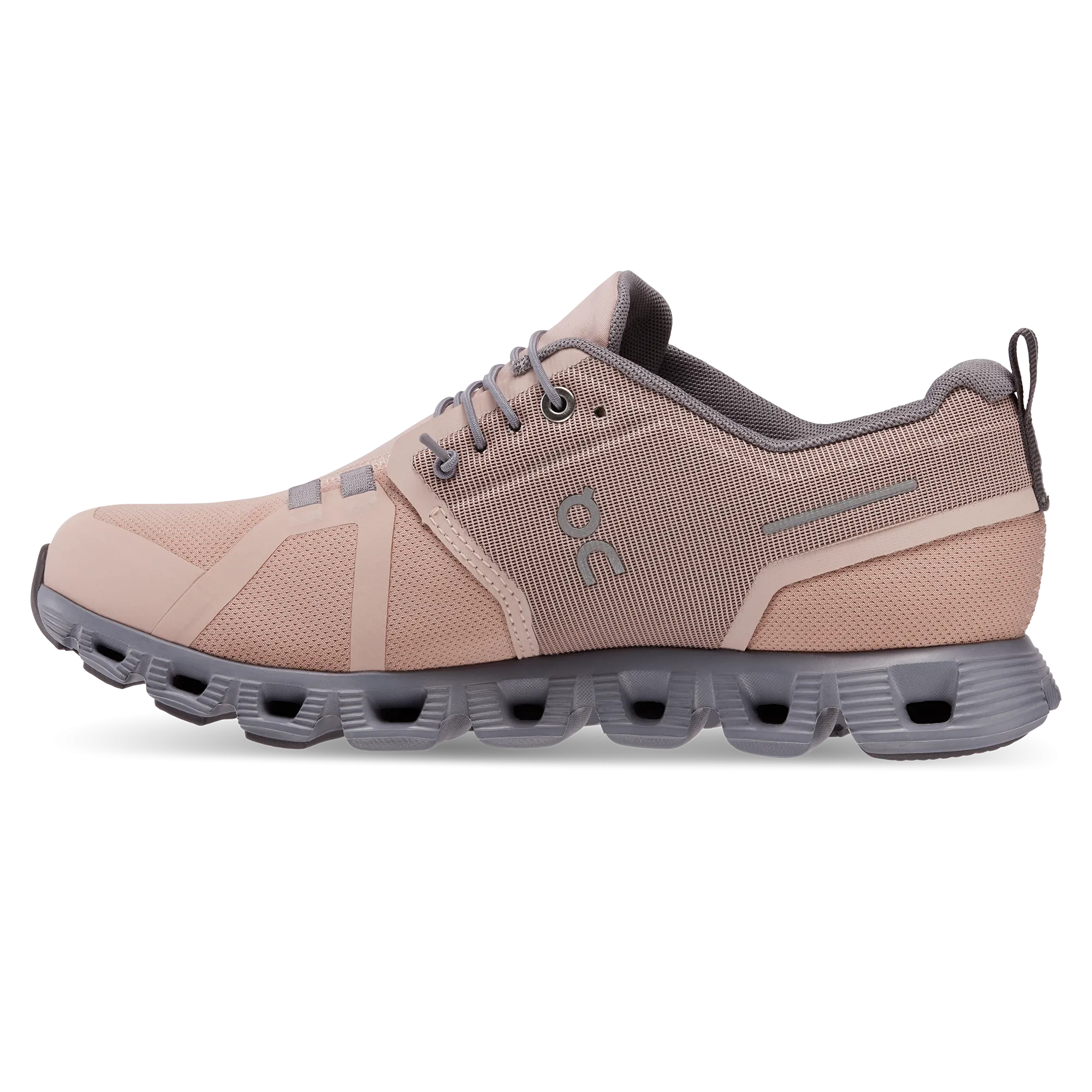 On Womens Cloud 5 Waterproof - Rose/Fossil (59.98527) On
