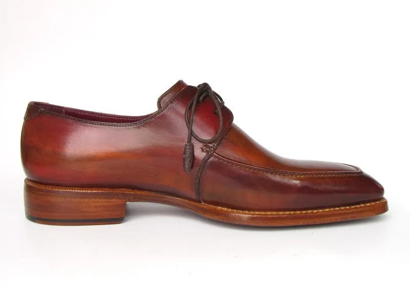 Paul Parkman Shoes Paul Parkman Men's Goodyear Welted Square Toe Apron Derby Shoes in Brown