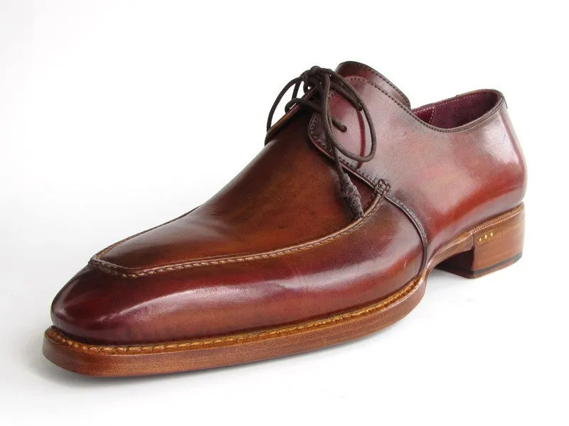 Paul Parkman Shoes Paul Parkman Men's Goodyear Welted Square Toe Apron Derby Shoes in Brown