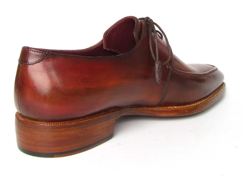 Paul Parkman Shoes Paul Parkman Men's Goodyear Welted Square Toe Apron Derby Shoes in Brown