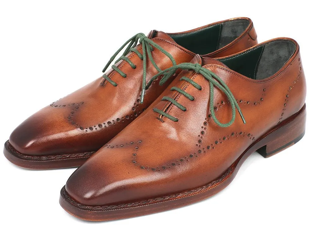 Paul Parkman Shoes Paul Parkman Men's Goodyear Welted Wingtip Oxfords in Camel Brown