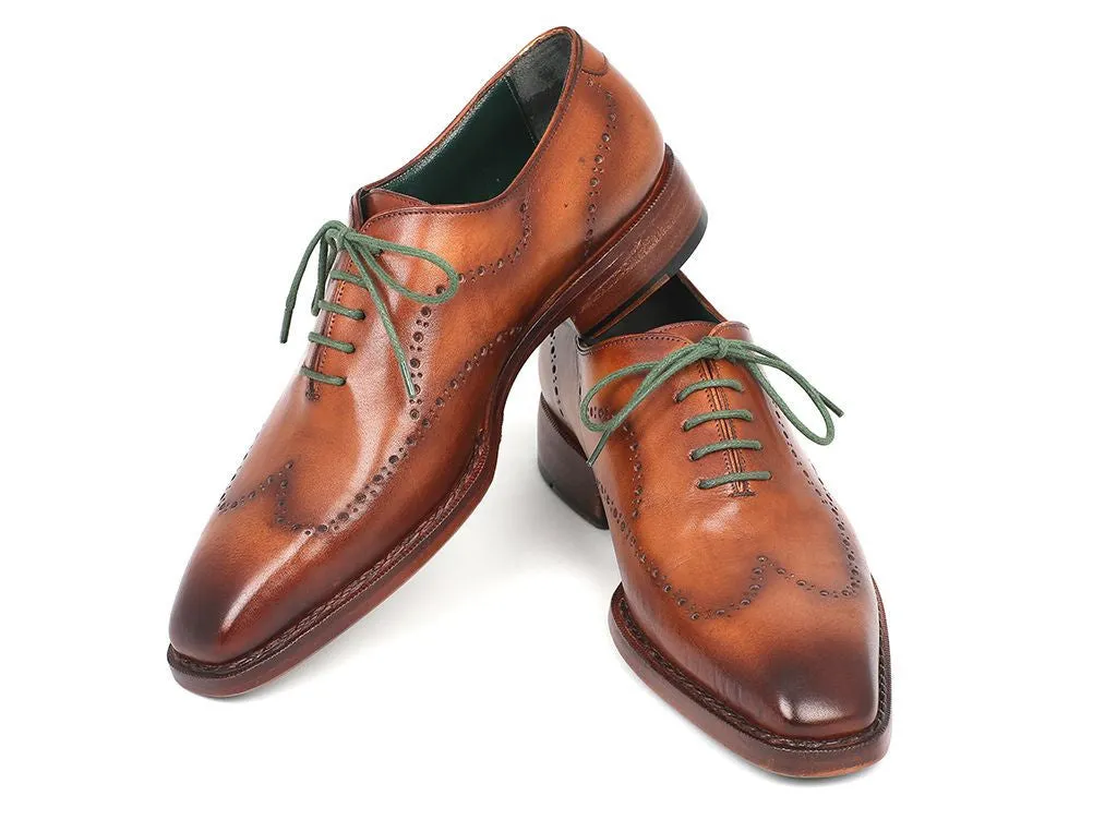 Paul Parkman Shoes Paul Parkman Men's Goodyear Welted Wingtip Oxfords in Camel Brown