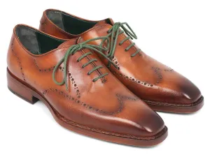 Paul Parkman Shoes Paul Parkman Men's Goodyear Welted Wingtip Oxfords in Camel Brown