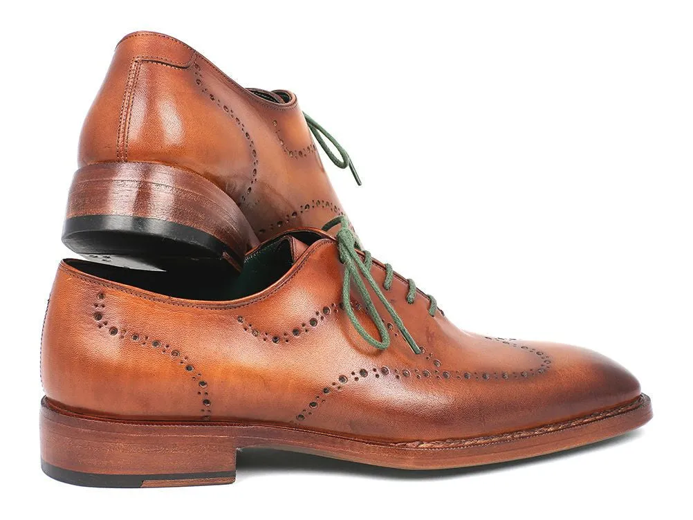 Paul Parkman Shoes Paul Parkman Men's Goodyear Welted Wingtip Oxfords in Camel Brown