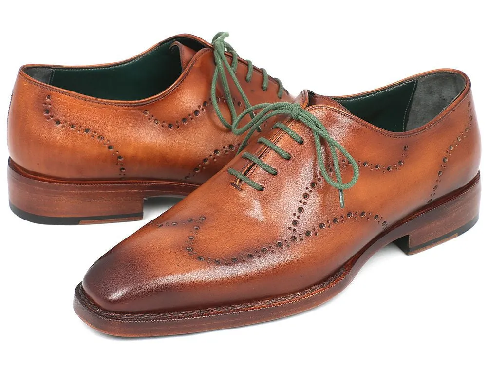 Paul Parkman Shoes Paul Parkman Men's Goodyear Welted Wingtip Oxfords in Camel Brown