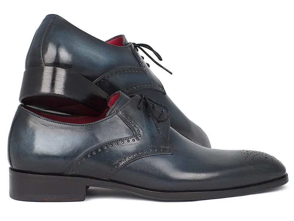 Paul Parkman Shoes Paul Parkman Men's Medallion Toe Derby Shoes in Navy & Blue