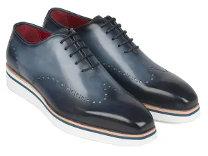 Paul Parkman Shoes Paul Parkman Men's Smart Casual Wingtip Oxfords in Navy