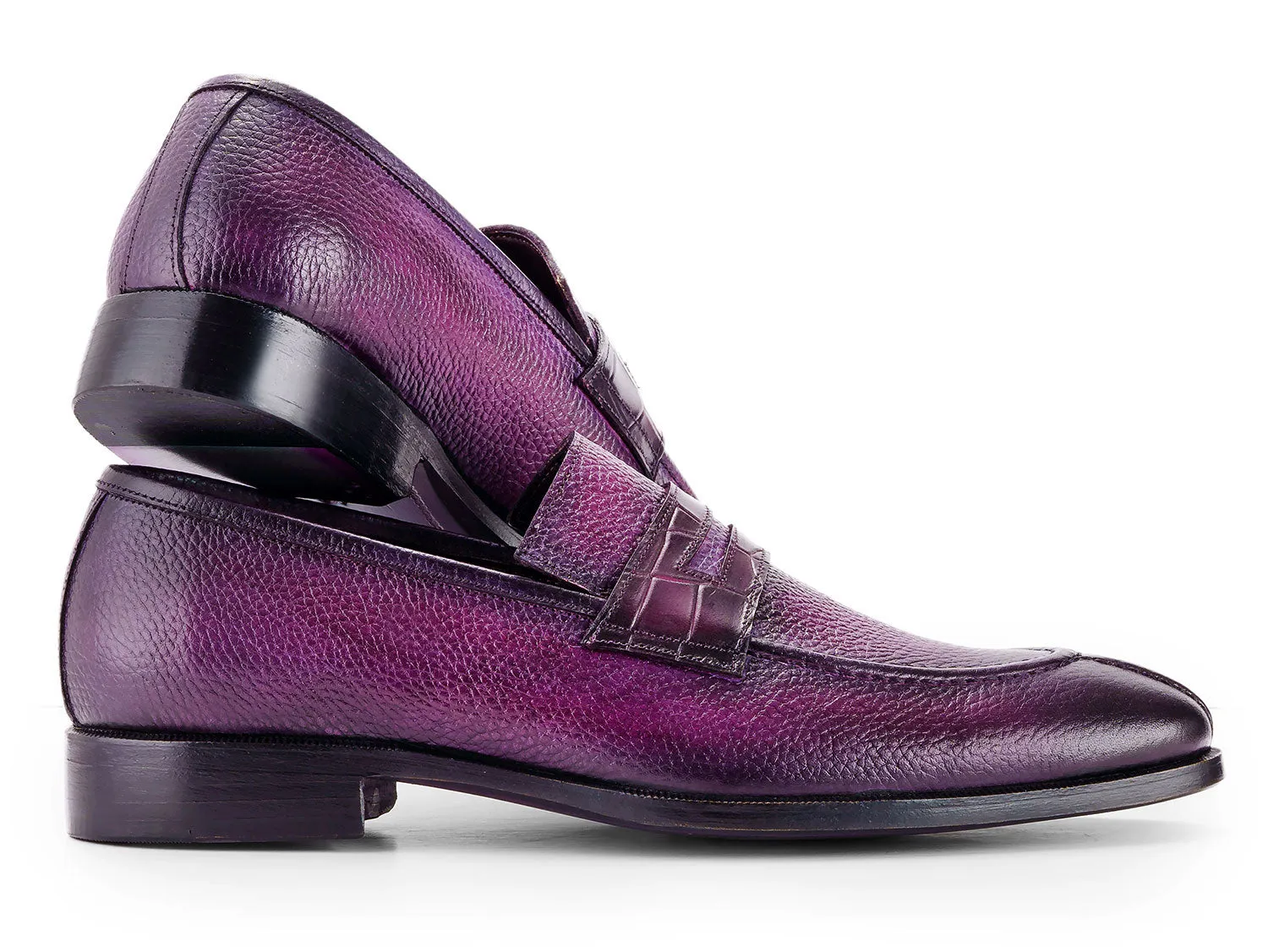 Paul Parkman Shoes Paul Parkman Men's Split Toe Loafer Shoes in Purple