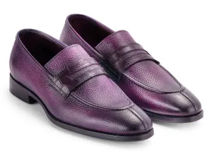 Paul Parkman Shoes Paul Parkman Men's Split Toe Loafer Shoes in Purple