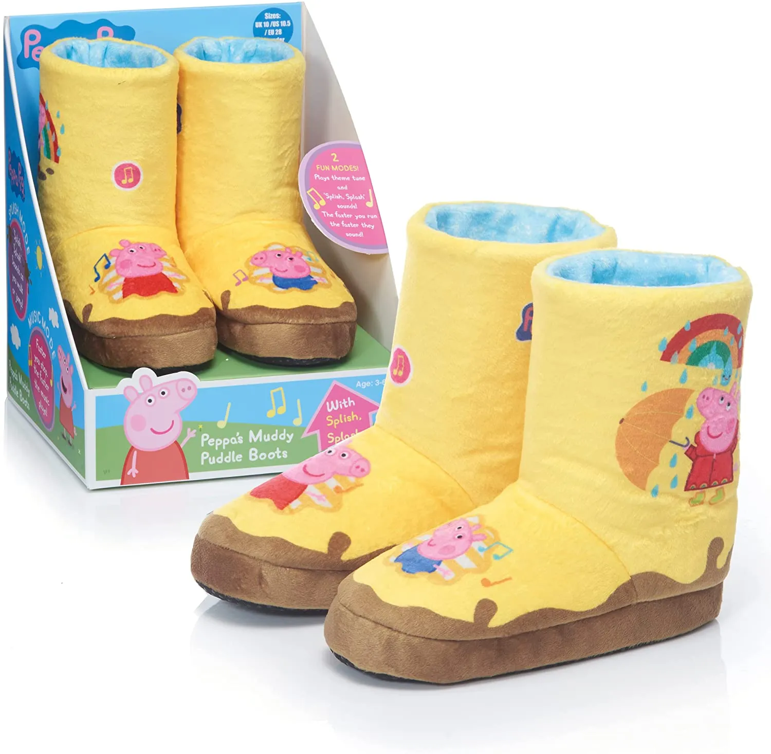 Peppa Pig Toys WOW! STUFF Peppa Pig Toys Muddy Puddle Boots with Sounds | Interactive Wearable