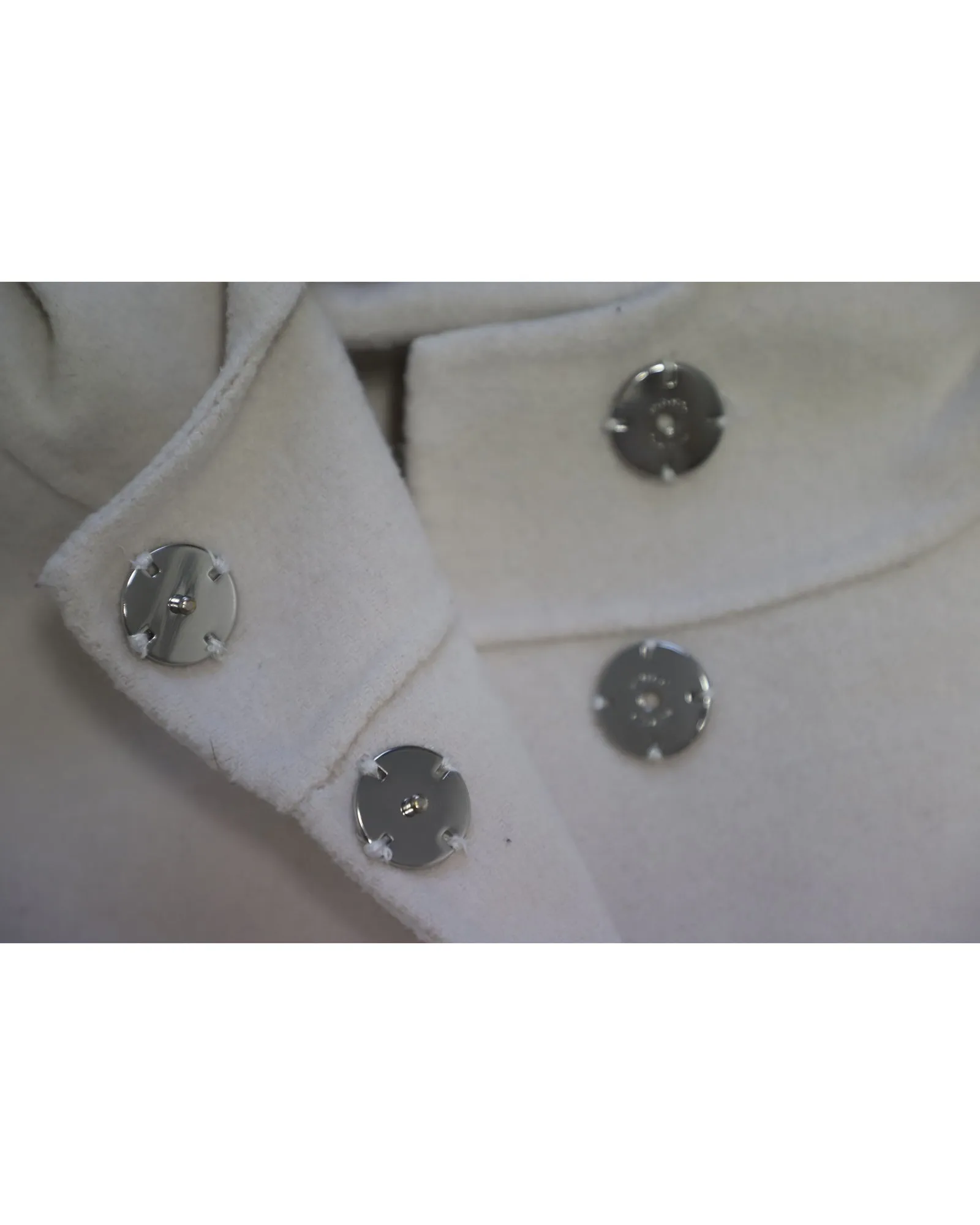 Pinko Hoodie Coat in Cream Polyester