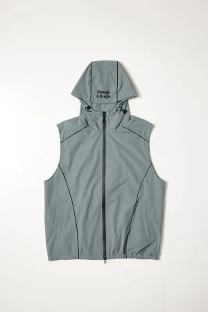 PIPING HOOD VEST Grey