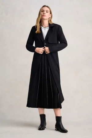 Ponte Trench Coat - Black