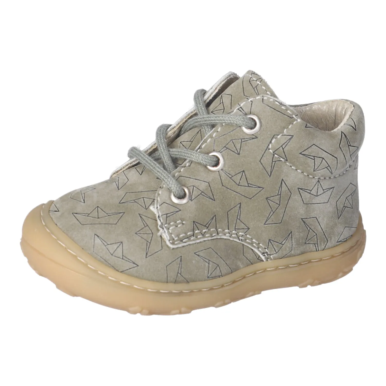 Ricosta: Honey Lace Up Kids Boot - Eucalyptus / Green