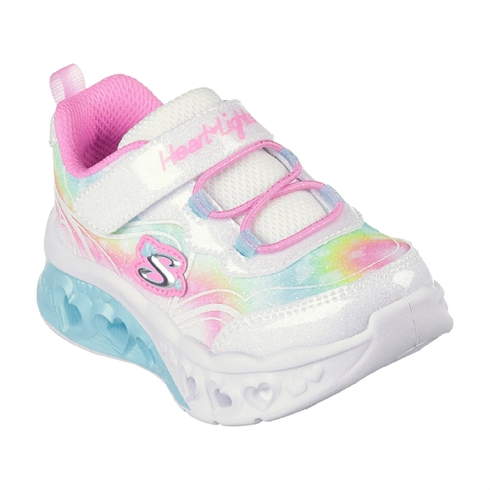 Skechers Flutter Heart Lights Sneakers White Multicolor Babykids_Skechers