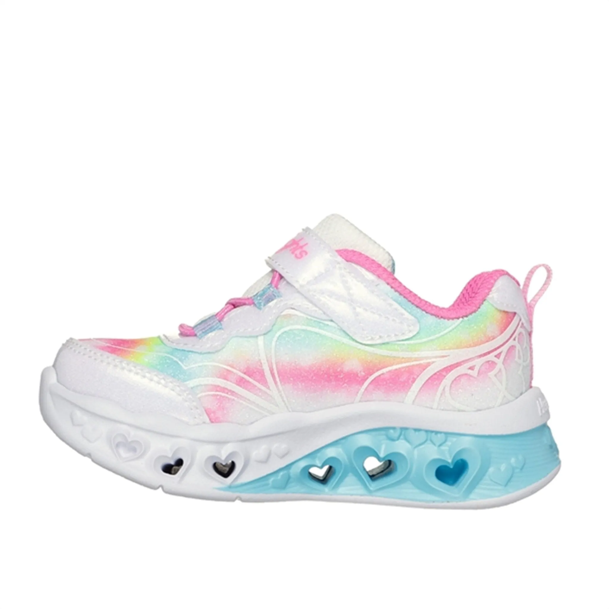 Skechers Flutter Heart Lights Sneakers White Multicolor Babykids_Skechers