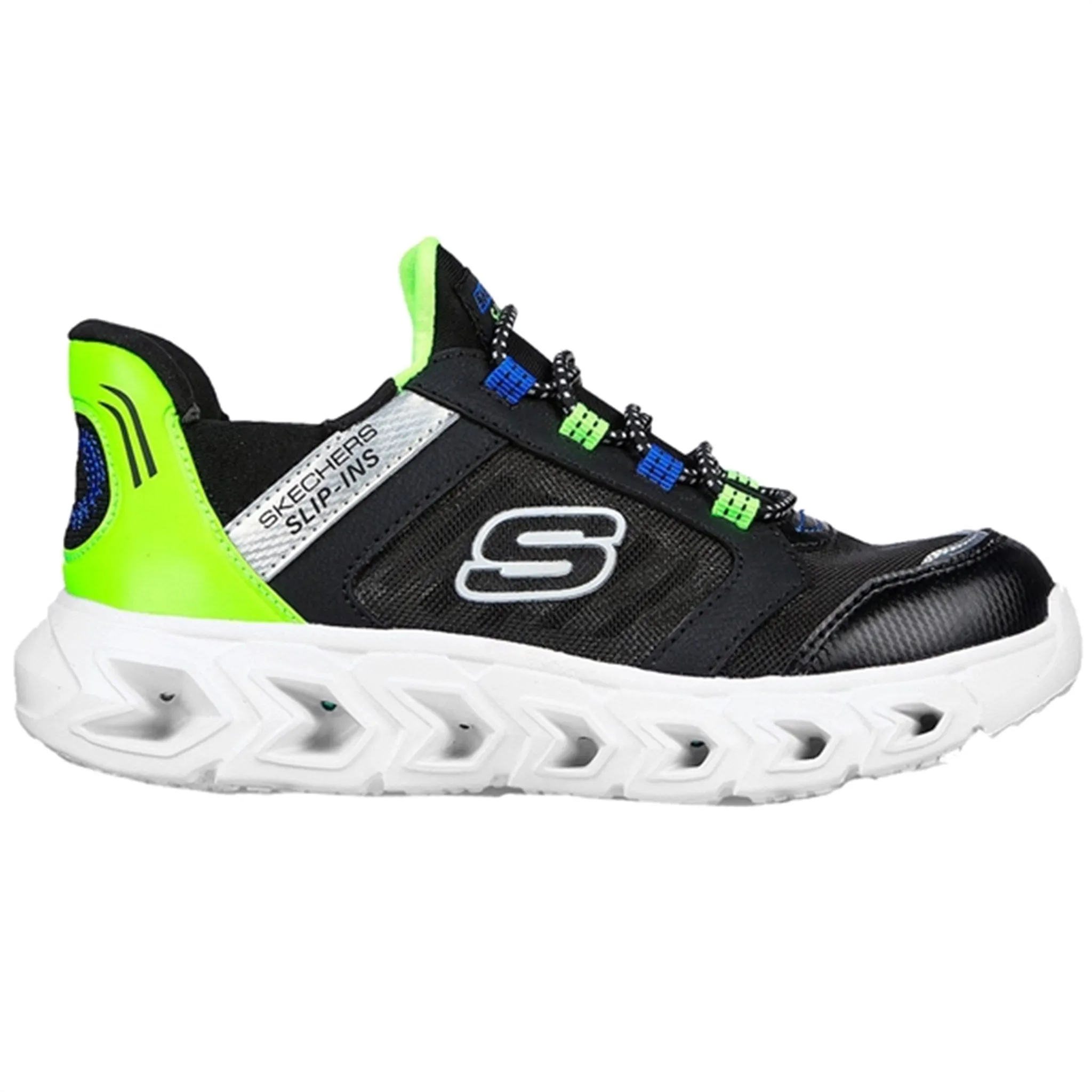 Skechers Hypno-Flash 2.0 Sneakers Black Lime Babykids_Skechers