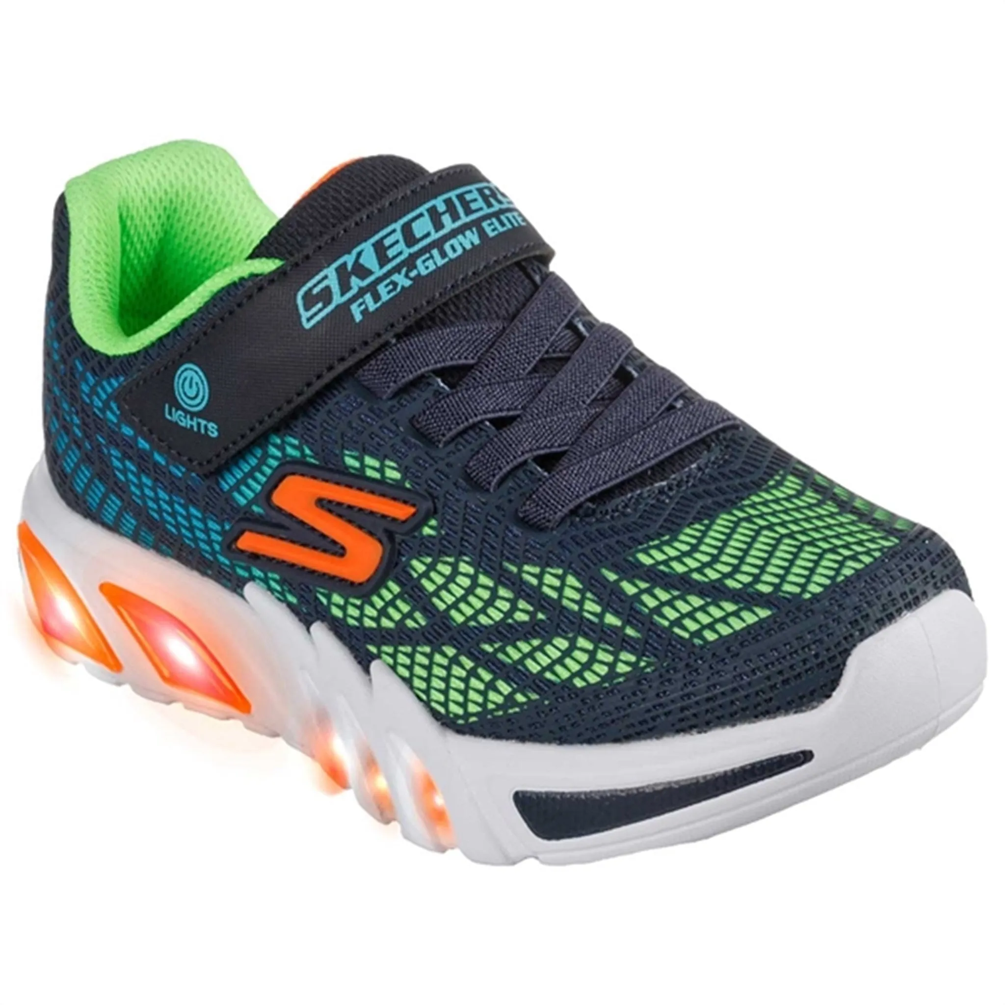 Skechers S-Lights Flex Glow Elite Sneakers Vorlo Navy/Multi Babykids_Skechers