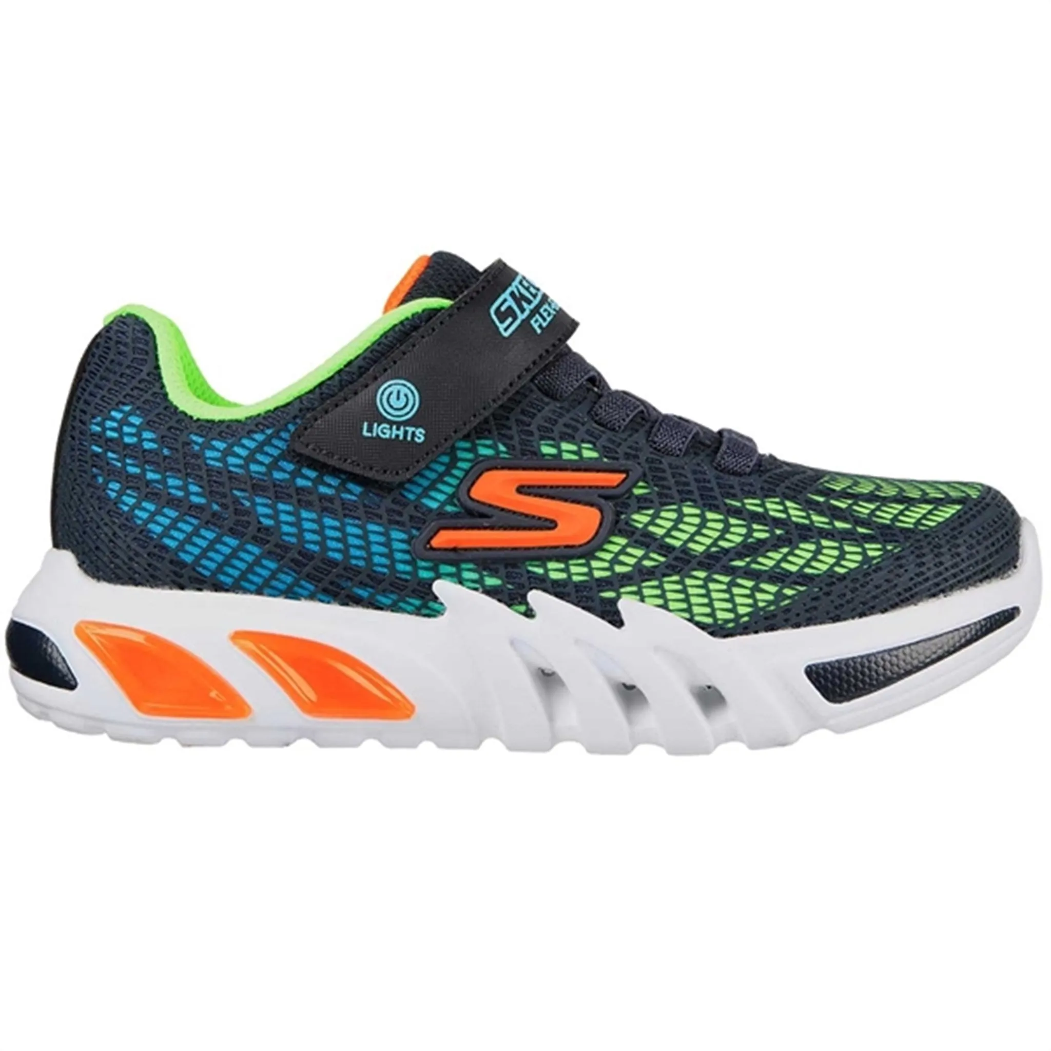 Skechers S-Lights Flex Glow Elite Sneakers Vorlo Navy/Multi Babykids_Skechers