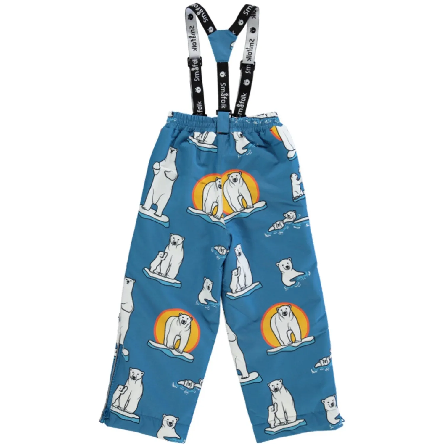 Småfolk Solid Blue Snow Pants With Polaer Bears Babykids_Smaafolk