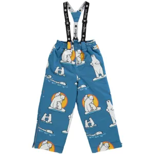 Småfolk Solid Blue Snow Pants With Polaer Bears Babykids_Smaafolk
