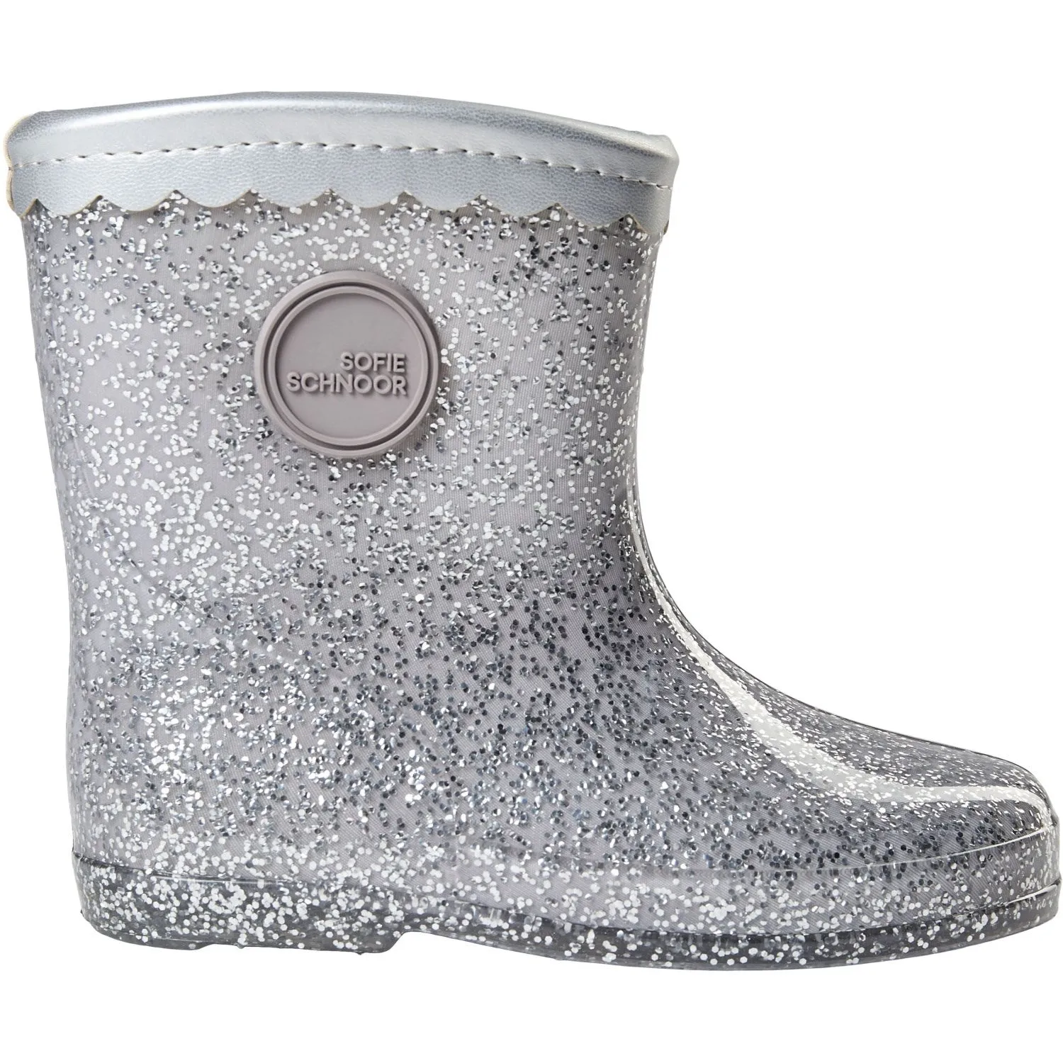 Sofie Schnoor Silver Rubber Boots Babykids_Sofie-Schnoor