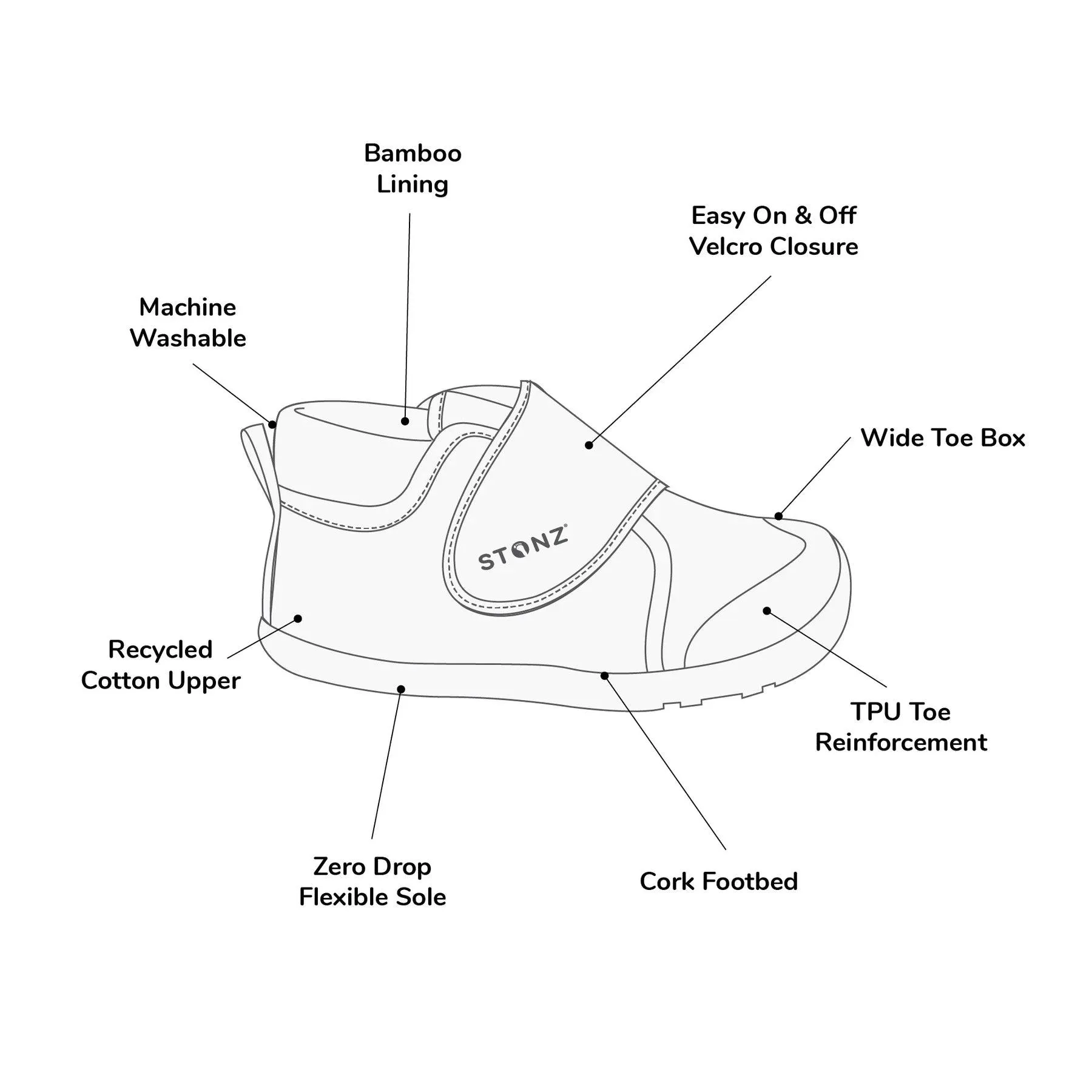 Stonz Cruiser Natural Baby & Toddler Shoes Babykids Stonz