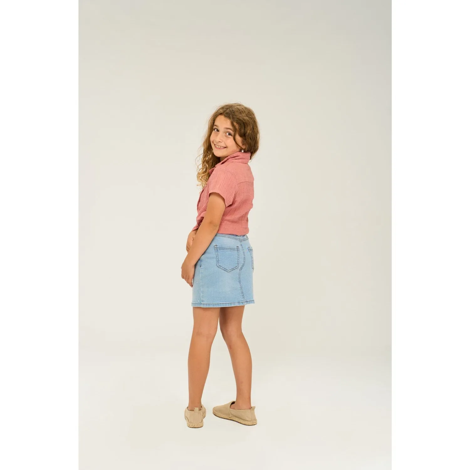 The New Light Blue Denim Oda Denim Skirt Babykids_The-New