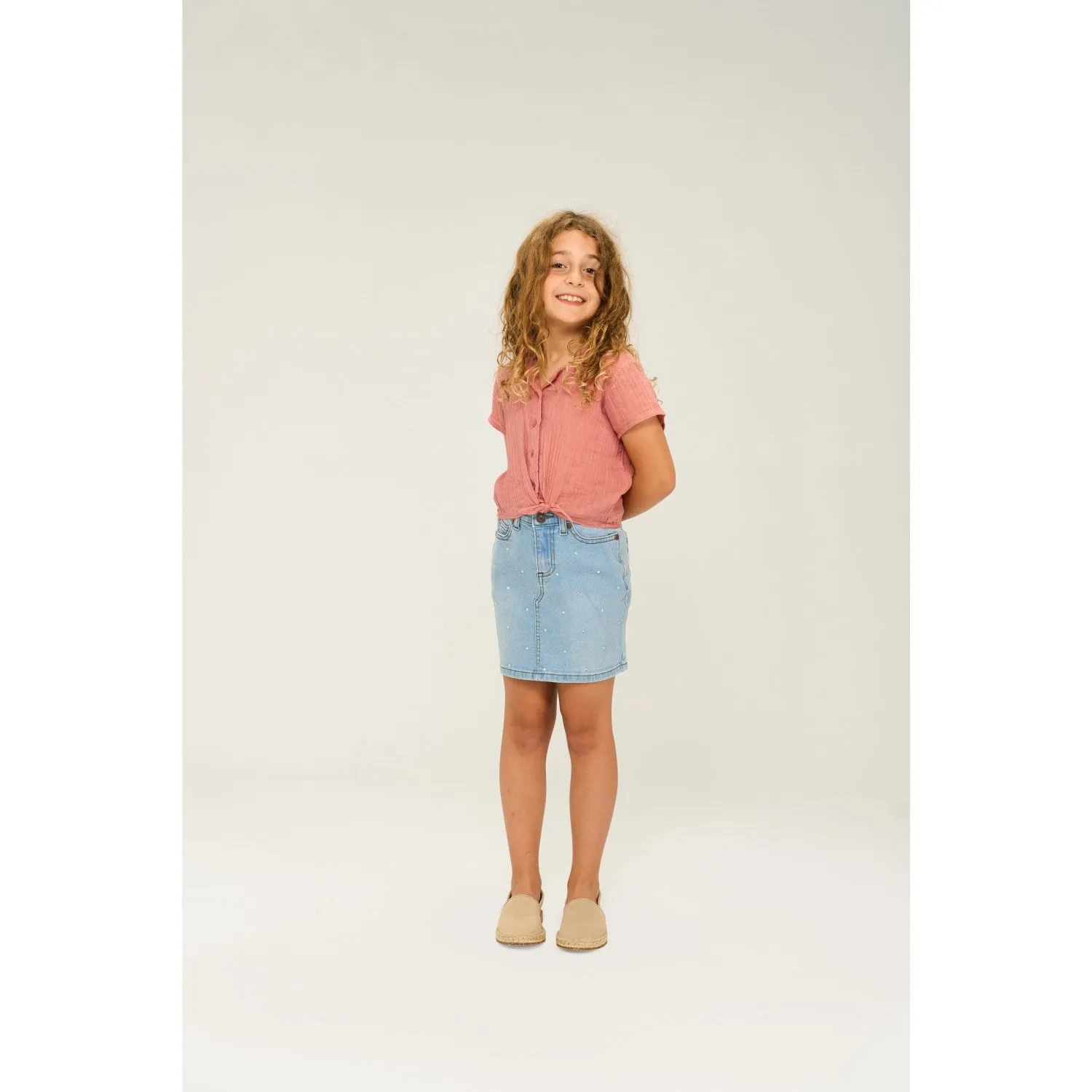 The New Light Blue Denim Oda Denim Skirt Babykids_The-New