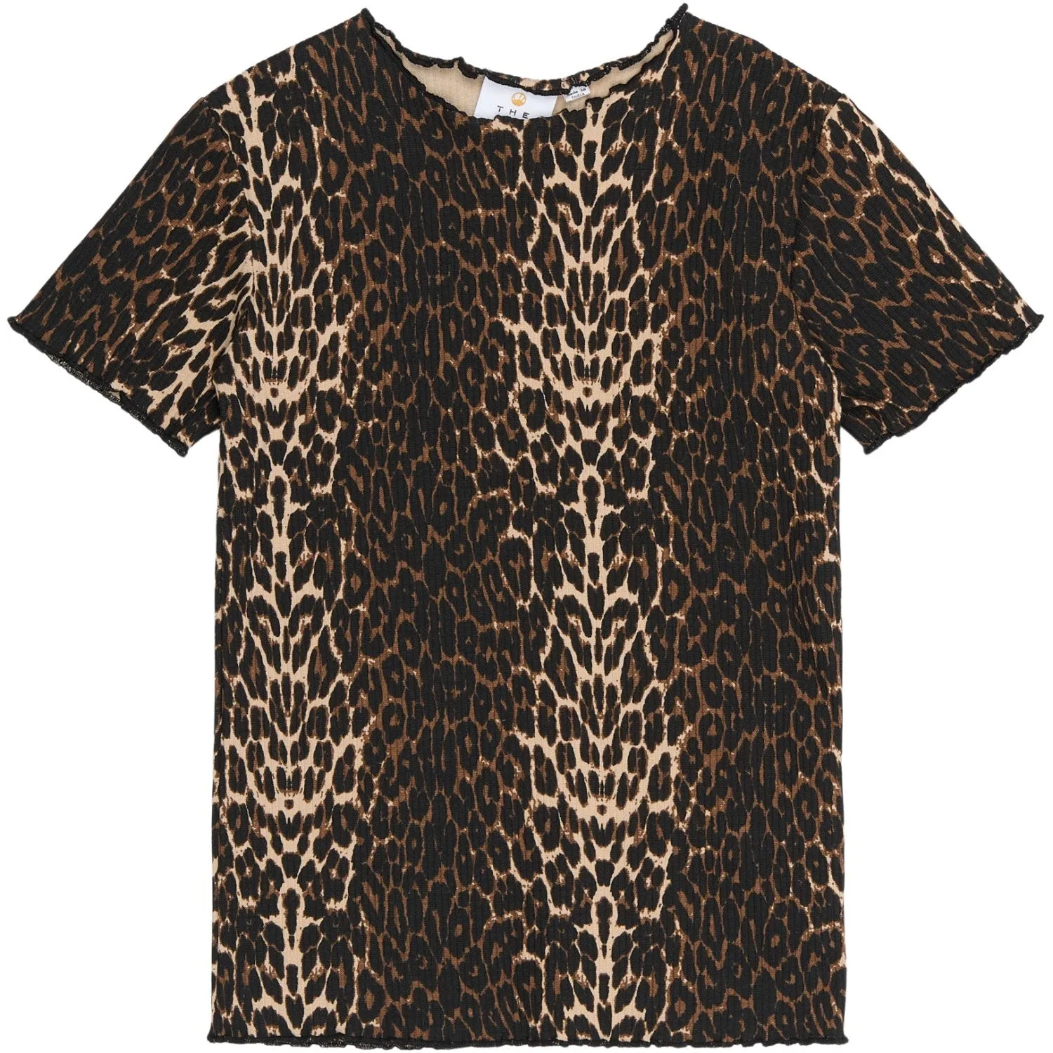 The New Oxford Tan AOP Ellen Rib T-Shirt Babykids_The-New