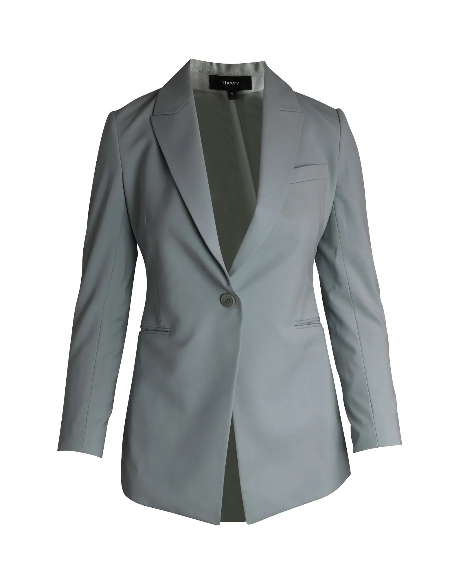 Theory Suit Set in Light Blue Wool