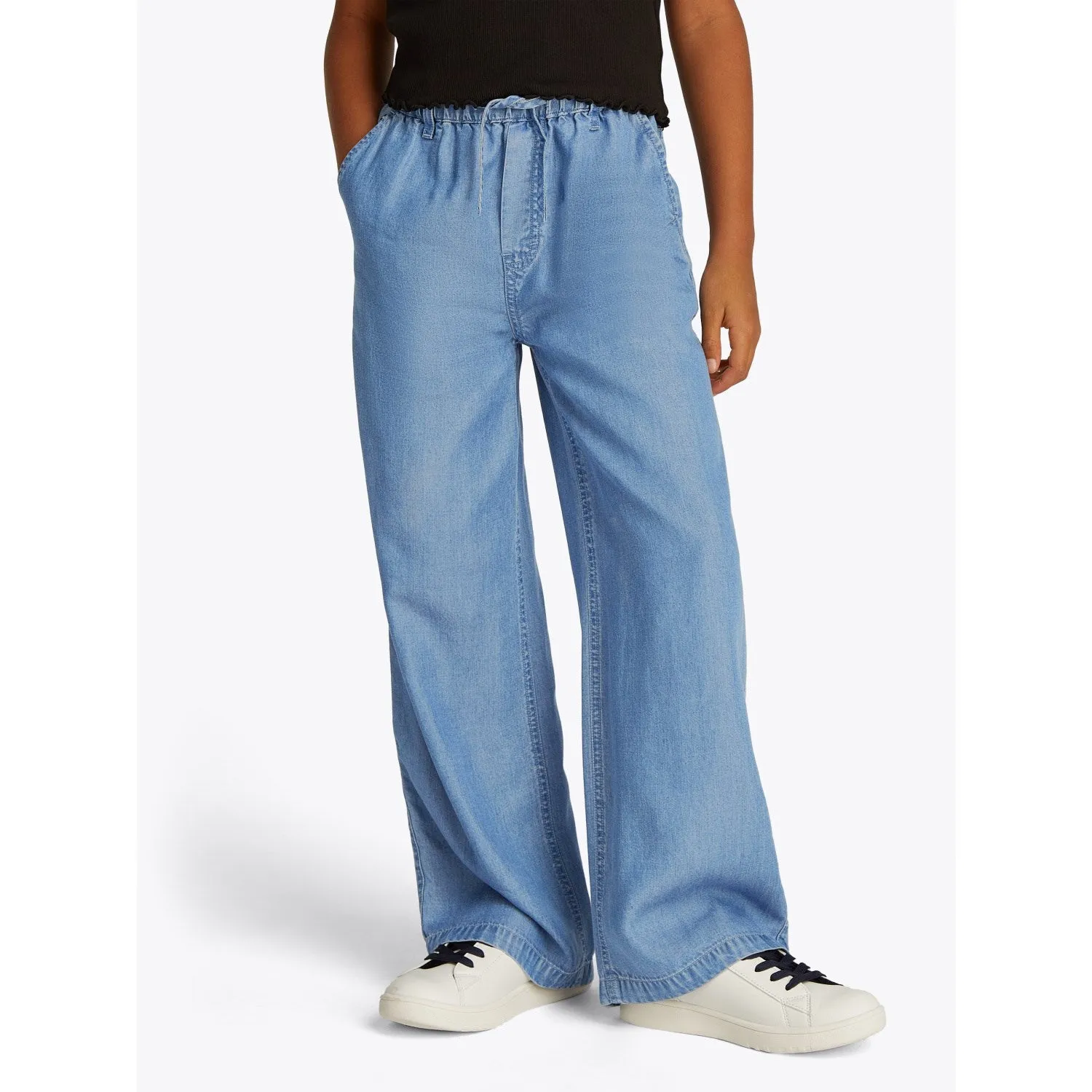 Tommy Hilfiger Denim Medium 01 Chambray Wide Leg Pant Babykids_Tommy-Hilfiger