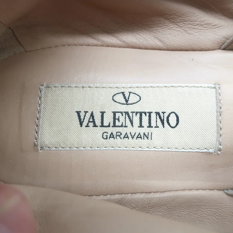 Valentino Rockstud Ballet Flats Blush Velvet Size 38.5