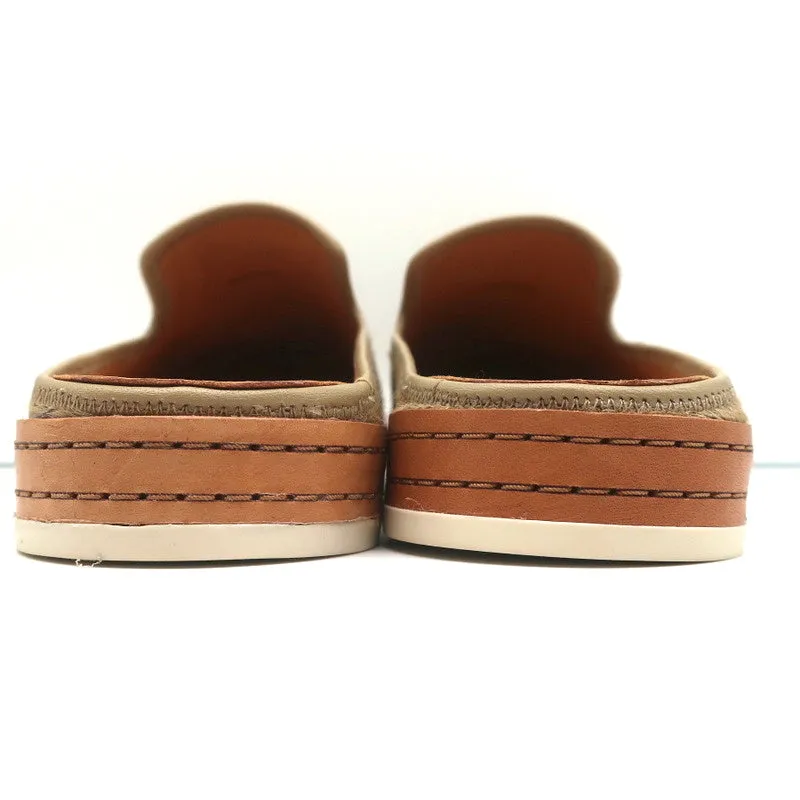 Vince Mules Canella Beige Calf Hair Size 9 Slip-On Flats NEW