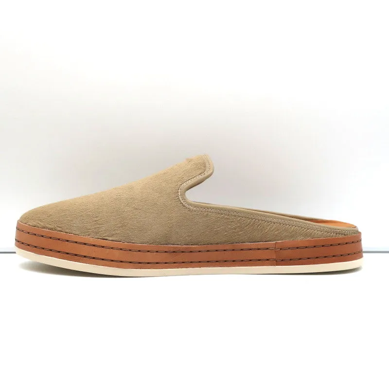 Vince Mules Canella Beige Calf Hair Size 9 Slip-On Flats NEW