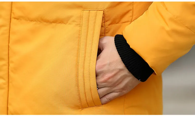 West Louis™ Detachable Fur Collar Real Rabbit Thick Coat