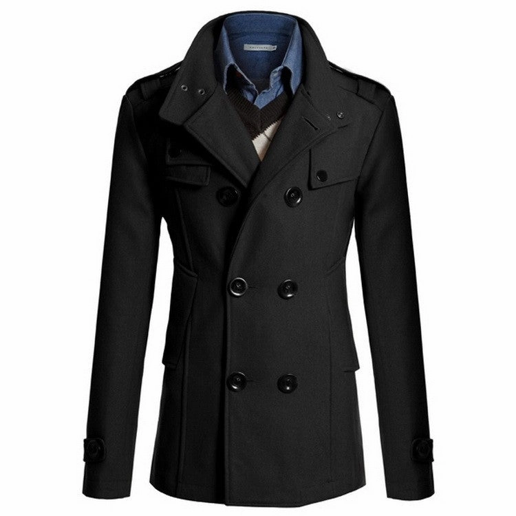 West Louis™ Gentlemen Wool Style Peacoat