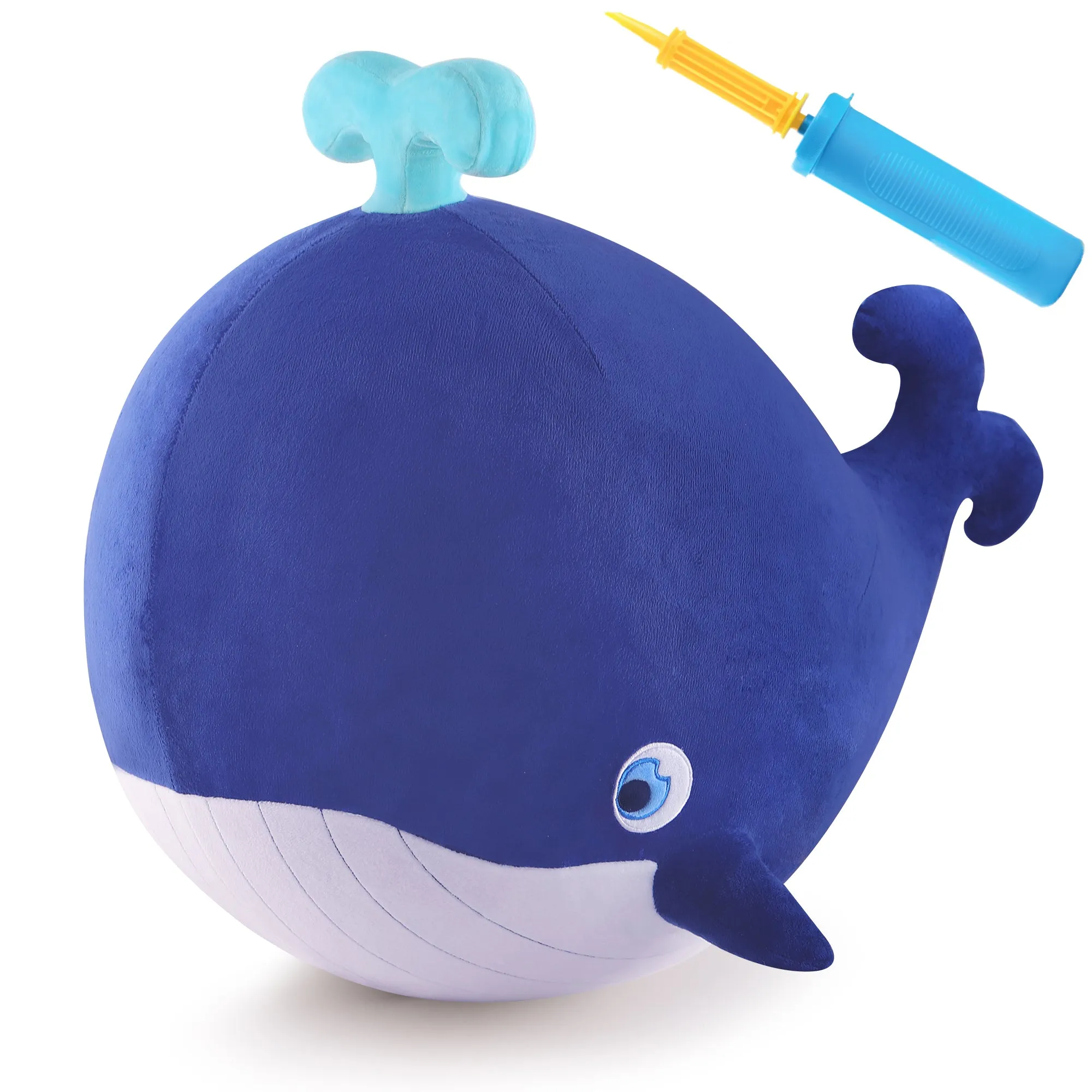 Whale Hopper Ball Inflatable Plush Bouncing Animal Toys